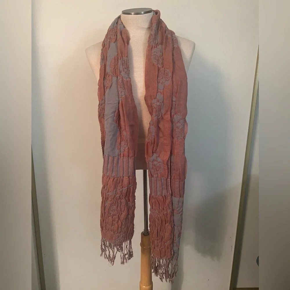 Chic Rust and Gray Women's Scarf
